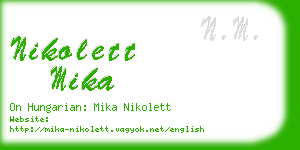 nikolett mika business card